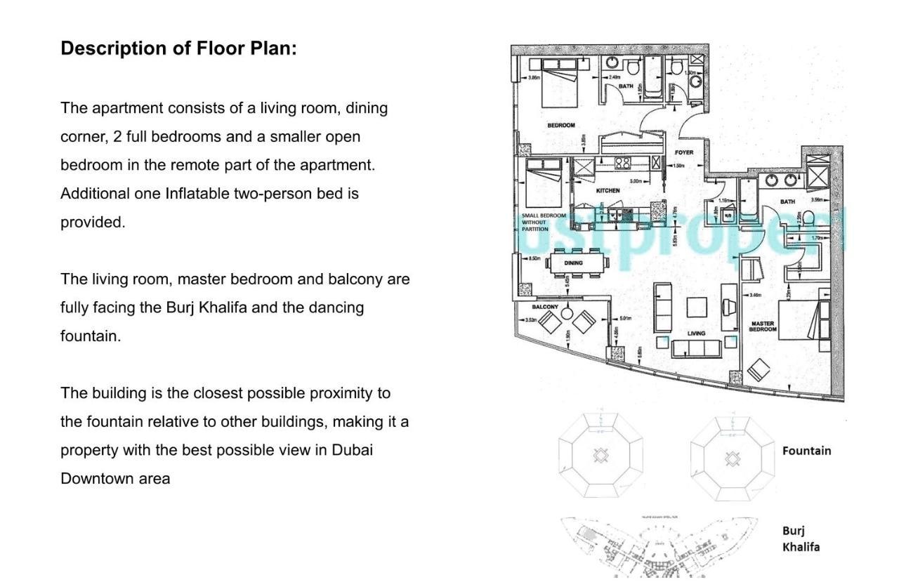 Elite Royal Apartment - Full Burj Khalifa & Fountain View - 2 Bedrooms And 1 Open Bedroom Without Partition Dubai Ngoại thất bức ảnh